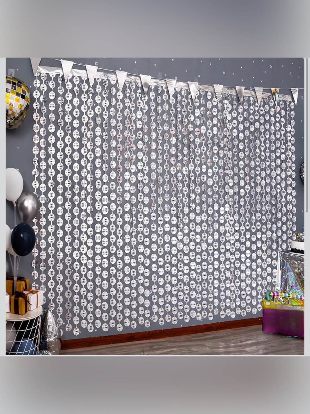 Holographic disco ball wall decor/photo backup